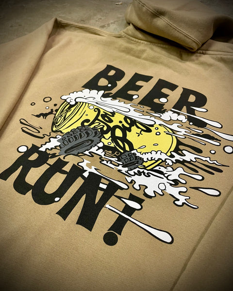 THE RUN ZIP HOODIE | TAN