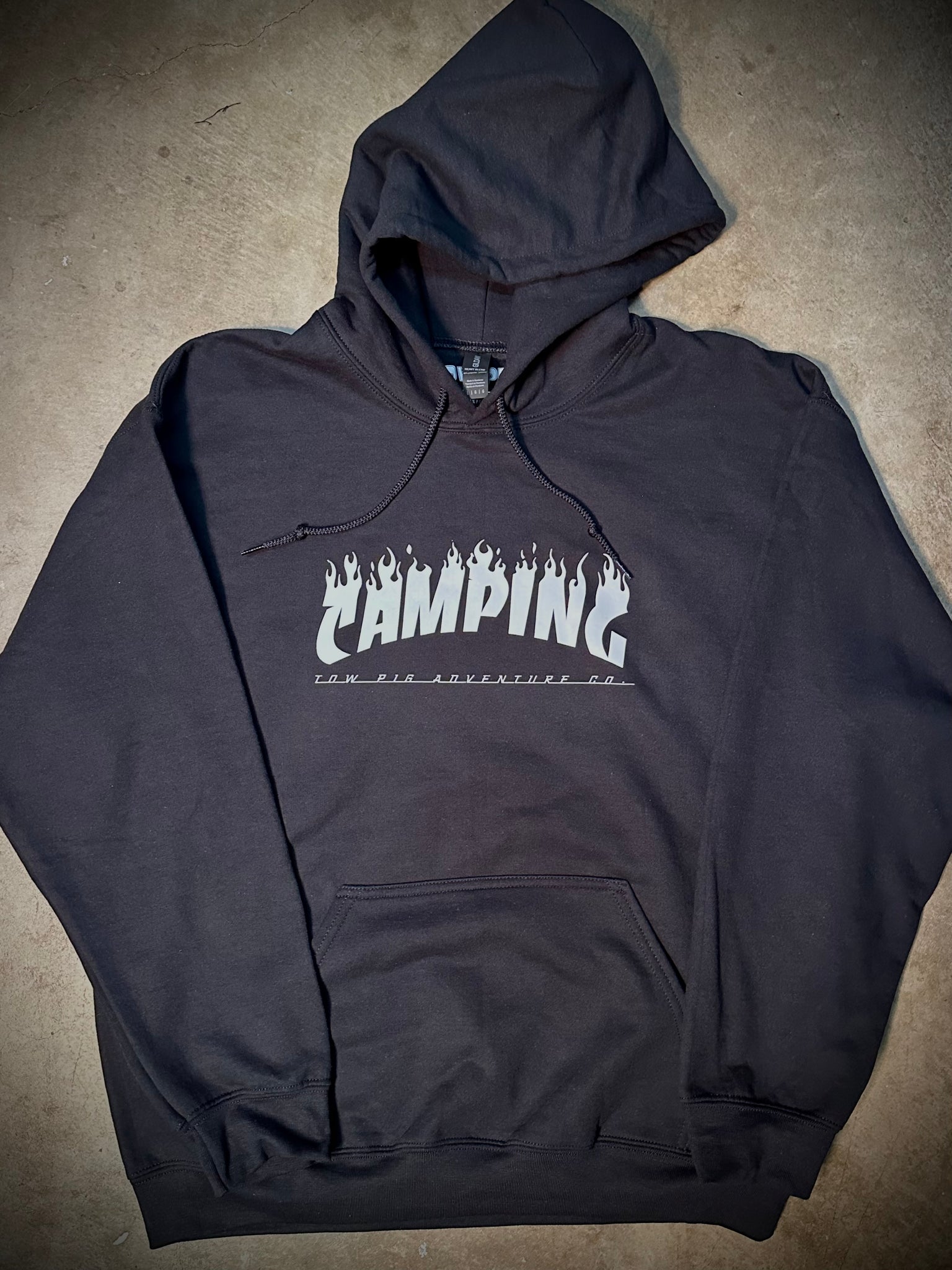 THE CAMPING PULLOVER HOODIE | BLACK & WHITE