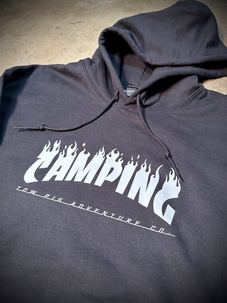 THE CAMPING PULLOVER HOODIE | BLACK & WHITE