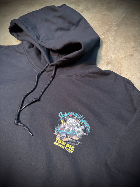 SQUEALIN PULLOVER HOODIE | BLACK