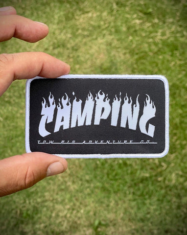 CAMPING VELCRO PATCH | BLACK / WHITE